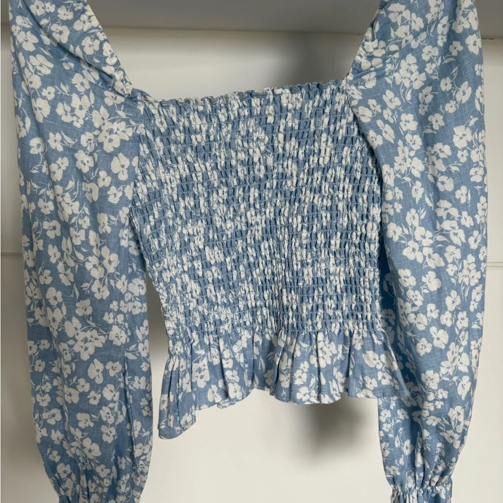 Reformation Cambria Linen Top in Sofie